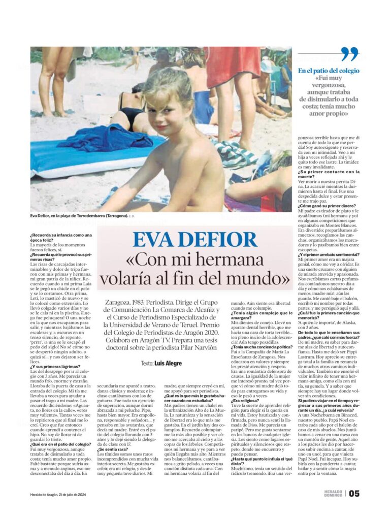 Entrevista de Luis Alegre a la periodista y directora del grupo de Comunicación La Comarca de Alcañiz